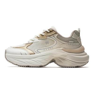 Cloud Rise Simple Comfortable Wear-Resistant Breathable Low-Top Dad Shoes Women Sneaker Off-White Gold 122538882-2