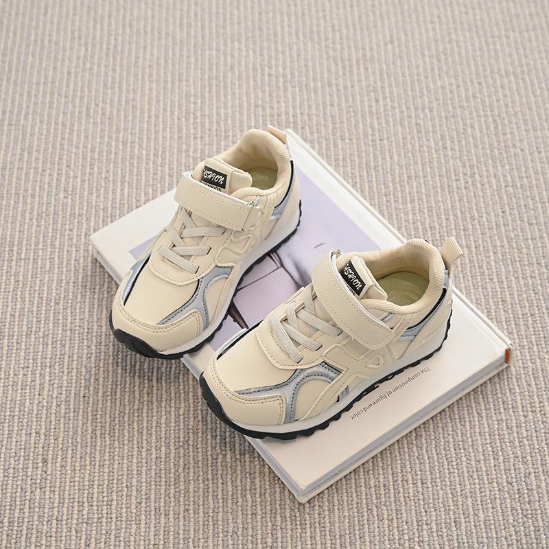 Children's board shoes leather breathable sneakers 2025 spring and summer new children's casual shoes boys and girls leather Forrest Gump shoes
