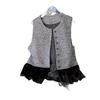 Retro temperament velvet splicing women's 2025 new high-end vest top