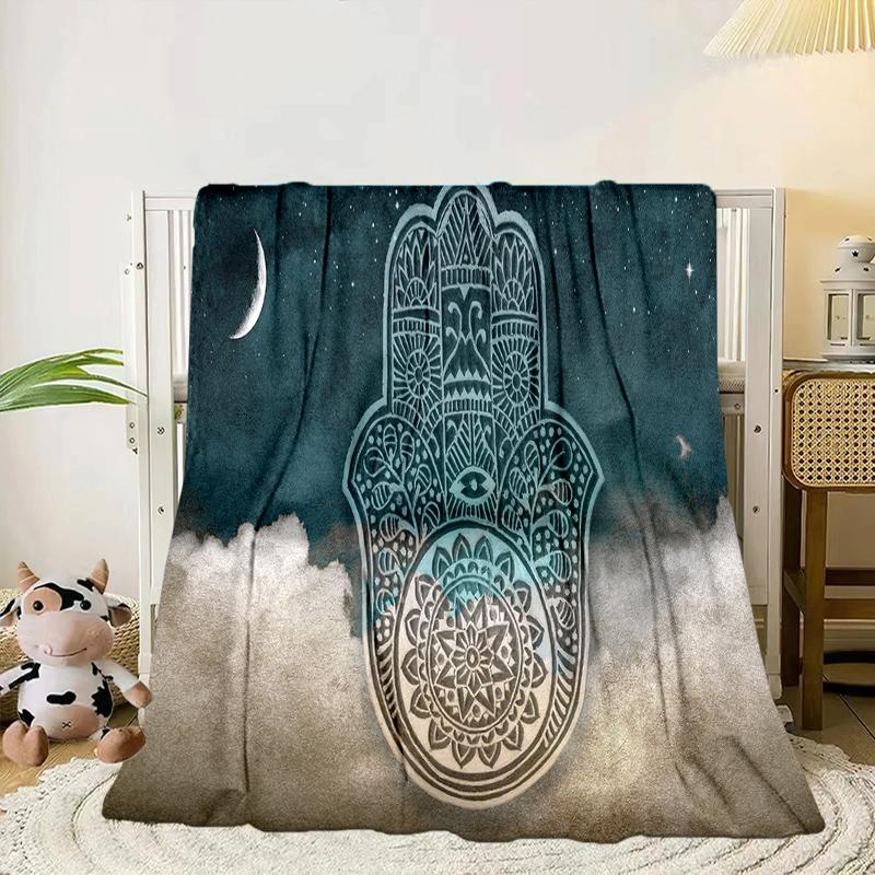 Golden Hamsa Symbol Blanket Flannel Blanket Throw Blanket Sofa Cover Blanket Soft Premium Blanket Picnic Blanket Tv Blanket Gifts