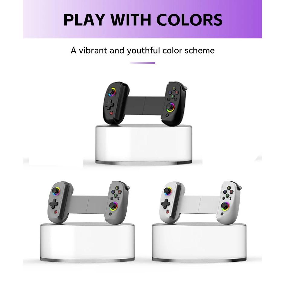 D8 Telescopic Gamepad Controller Joystick Turbo 6-axis Gyro Vibration Wireles Bluetooth 5.2 for Android IOS PS3 PS4 Switch IPad