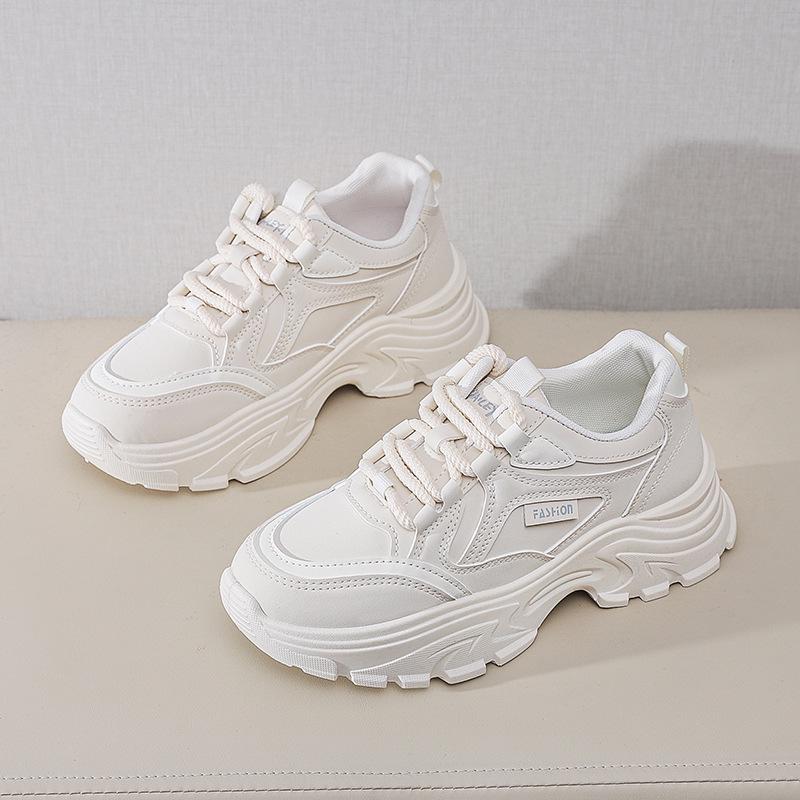 Autumn 2024 Women's Dad Sneakers - Korean Style, Versatile Thick Sole, Casual Student Shoes