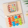 Montessori Wooden Shaking Bead Four-color Positioning Toy Color Shape Matching Cognition Learning Game Board Gifts for Children