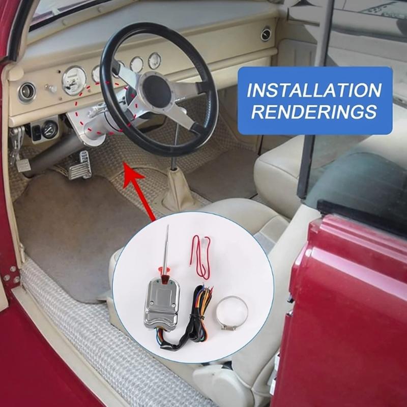 Auto Příslušenství Chromový 12V Univerzální Přepínač Směrových Světel Rat-Hot Rod s Blikačem Vysoká Kvalita Vhodné pro P021-TS-HL101