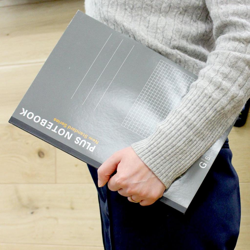 Plus Notebook A4 5mm Grid 40 Sheets 3 Volumes (No. 1) G-lined NO-204GS-3P 76-755