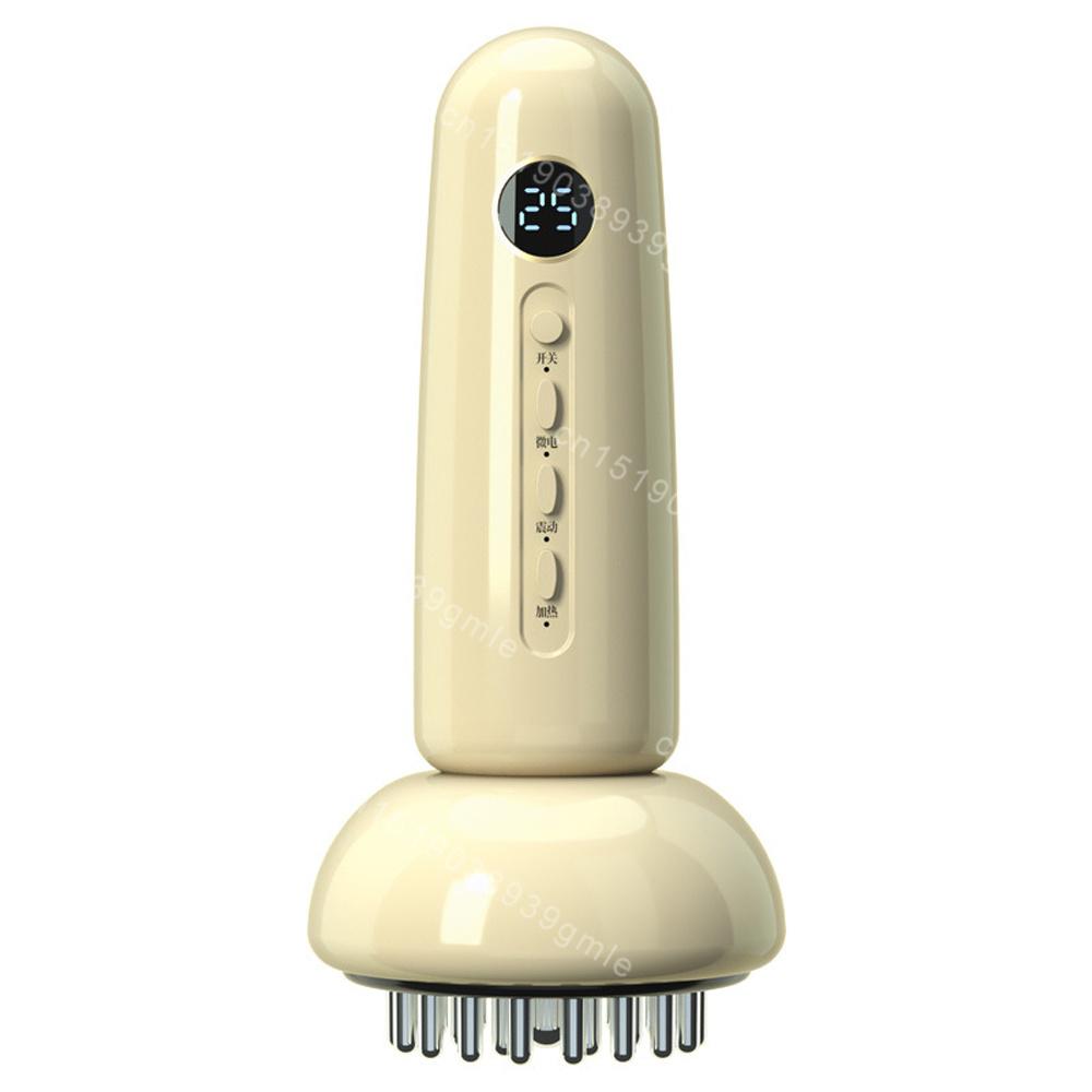 

Электрическая меридианная щетка Микротоковый импульсный массажер Гуа Ша Красный свет Горячий компресс Сжигатель жира Ударный скребок Терапевтический инструмент бежевый