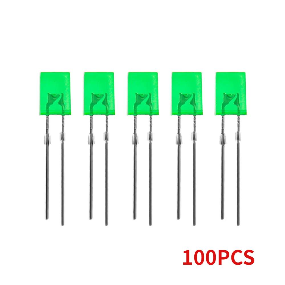 100/200pcs LED Light-emitting Diode 2*5*7mm Square LED Diode Red Yellow Green Blue White Diodes for DIY Electronic
