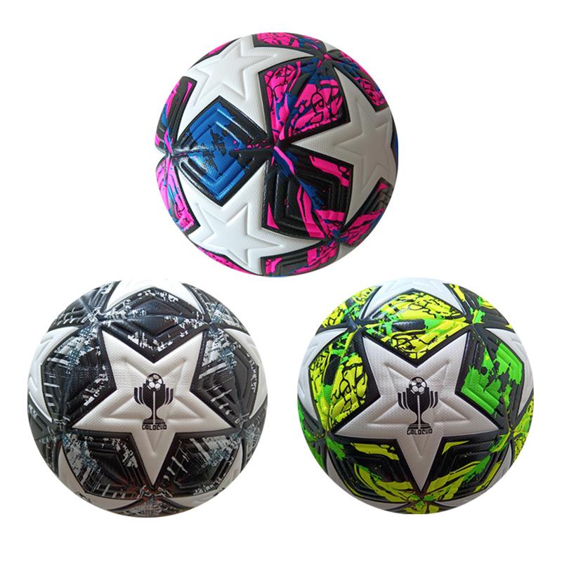 Champions League Series Size 5 Wear-Resistant PU Soccer Ball for Adult Competition/Outdoor Sports