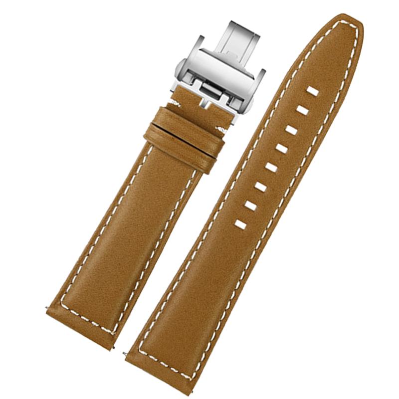 Leather Strap 21/22mm for Longines SPIRIT Rolex Black/Green Water Ghost Omega SEAMASTER 300 High-end Italian Cold Watch Strap