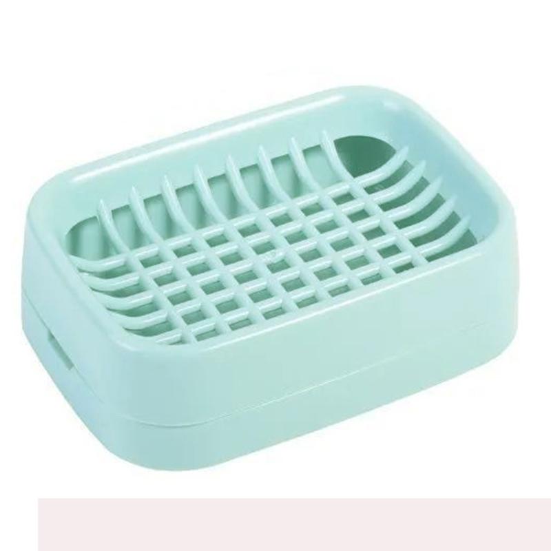 

XITAO Мыльница для ванной комнаты Двухслойная Сетчатый дренаж Быстросохнущая Гладкий край Однотонная Мыльницы HJF0527 1PCS-12cm*8cm*3cm синий