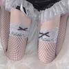 Lace Lace Socks Autumn Women's Bow Black Stockings Spice Girl Set Pure Desire Fishnet Over Knee Socks