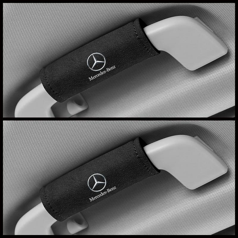 Suede Car Pull Gloves Roof Handle Protect Cover For Mercedes Benz A C E S G Class GLC CLE CLA GLB GLS W177 W205 W213 W222 X167