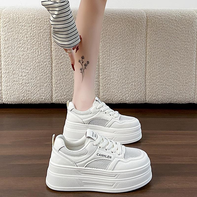 New Breathable Little White Shoes Women'S Muffin Thick Baseplate Shoes Versatile Sports Shoes Female Students Casual Shoes Women'S Board Shoes