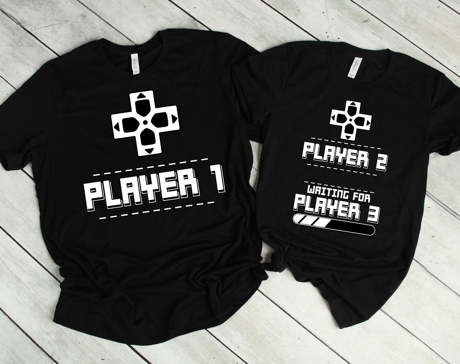 Player 1 Player 2 Shirts, Couple Shirt, Pregnancy Shirt, Funny Couples Shirts, Matching Shirts, Pregnancy Announcement 4XL