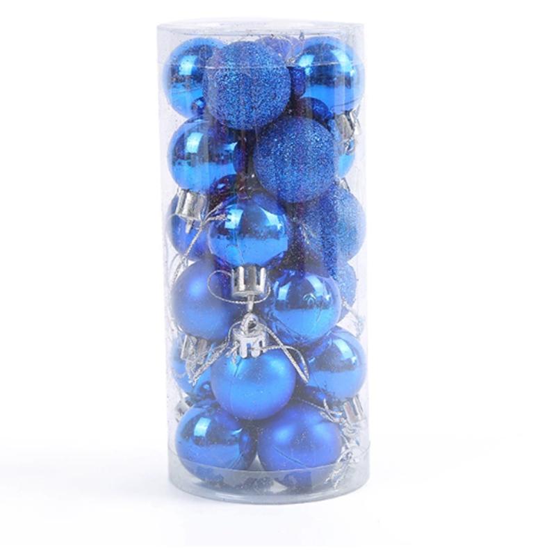 24 pezzi 3 cm Palline di Natale Decorazioni per l'Albero di Natale Palla Ciondoli da Appendere per l'Albero di Natale Decorazioni per l'Albero di Natale per Feste in Casa Regalo di Capodanno