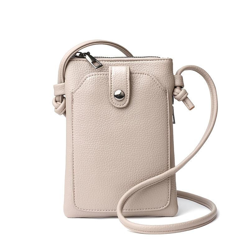 Minimalist Solid Color Design for Women, Portable Phone Bag Trendy And Versatile, Crossbody Bag Coin Purse
