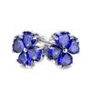I Love September 925 Sterling Silver Ladies Silver Ladies Stud Gift [JIANGXIN] You, Four-leaf Clover, Birthstone, Sapphire, Earrings, Hypoallergenic,