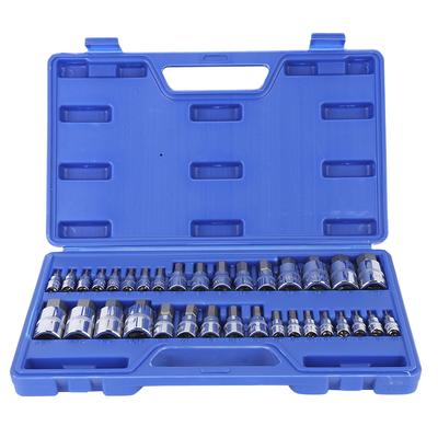 34pcs Impact Inner Hex Bit Socket Set 1 2in 1 4in 3 8in Nut Wrench Driver Adapter Power Tools