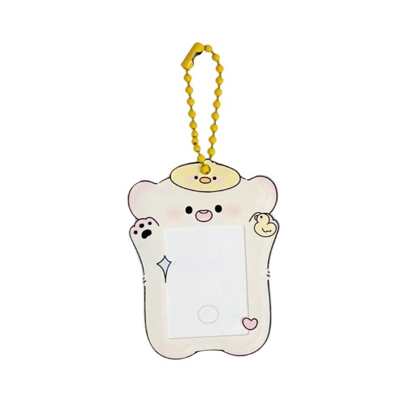 Держатель для фотокарточек Брелок Держатель для ID-карт Защитный чехол для студенческой карты Брелок-подвеска для держателя фотокарточек