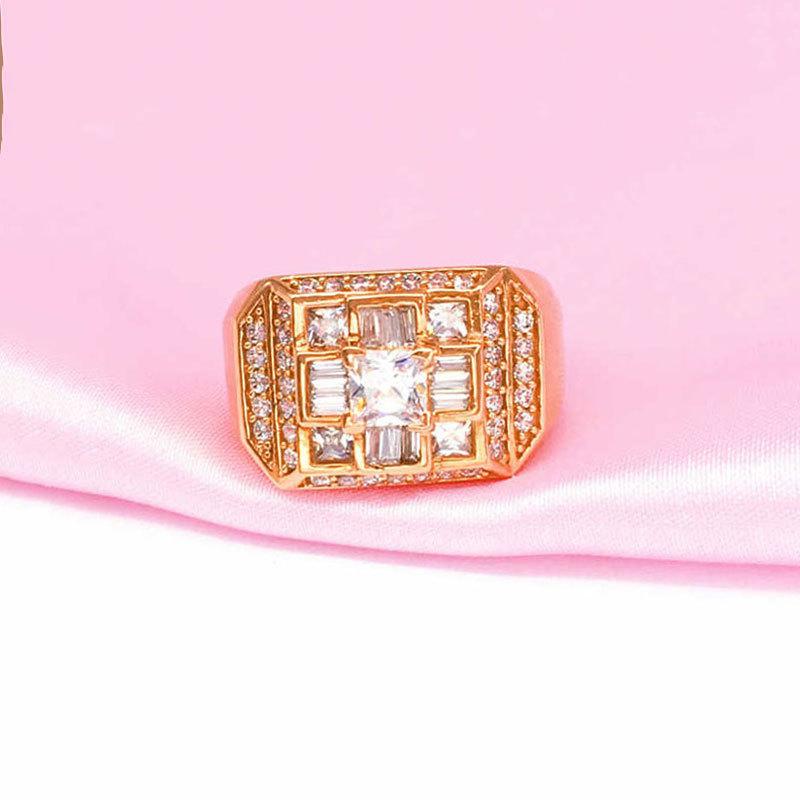 Фиолетовое Золото Инкрустированное Опалом Кольцо, Сверкающее Позолоченное Розовым Золотом Роскошное Цветное Золотое Кольцо.