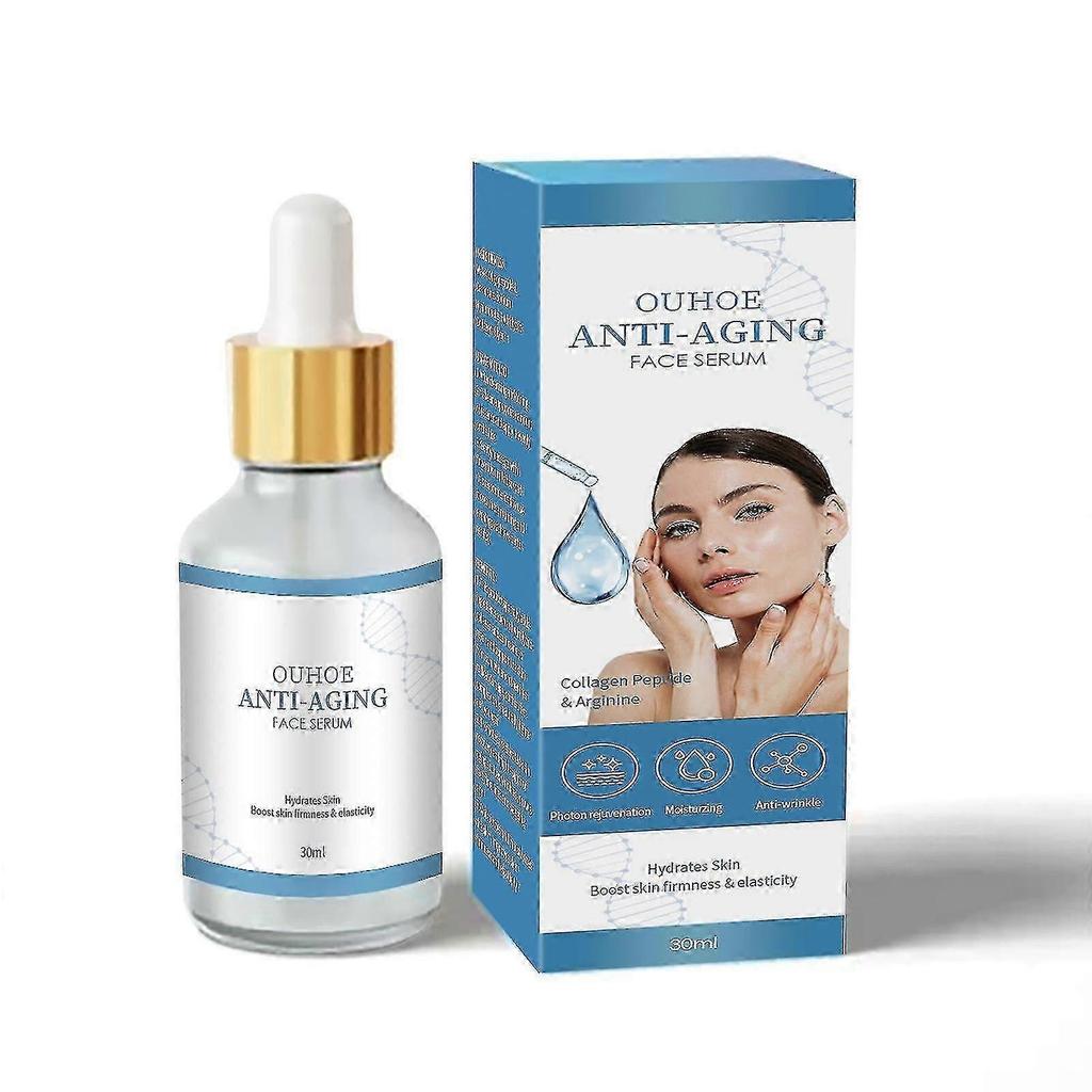 OUHOE Hyaluronic Acid Anti-Wrinkle Essence Fades Fine Lines and Wrinkles, Shrinks Nasolabial Folds, Tightens Skin, Hydrate