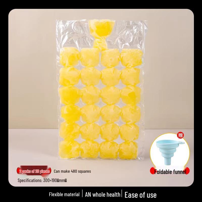 Självtätande Engångs Isförpackningsform - Ätbar Passionsfrukt Isbitspåse