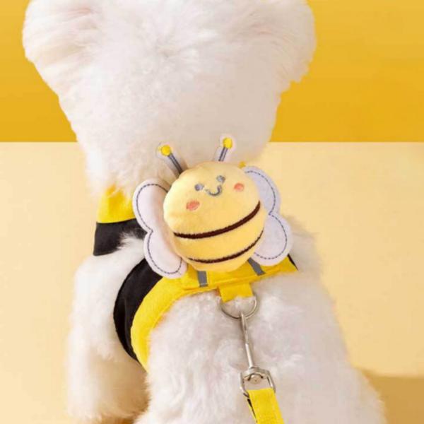 Katzen Geschirr Hund M Leine Kleidung Set, Gelb