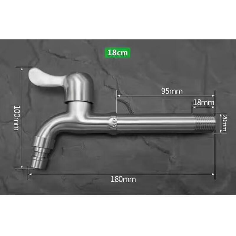 LANGZHIWEN Stainless Steel Single Cold Water Faucet with Extended Spout