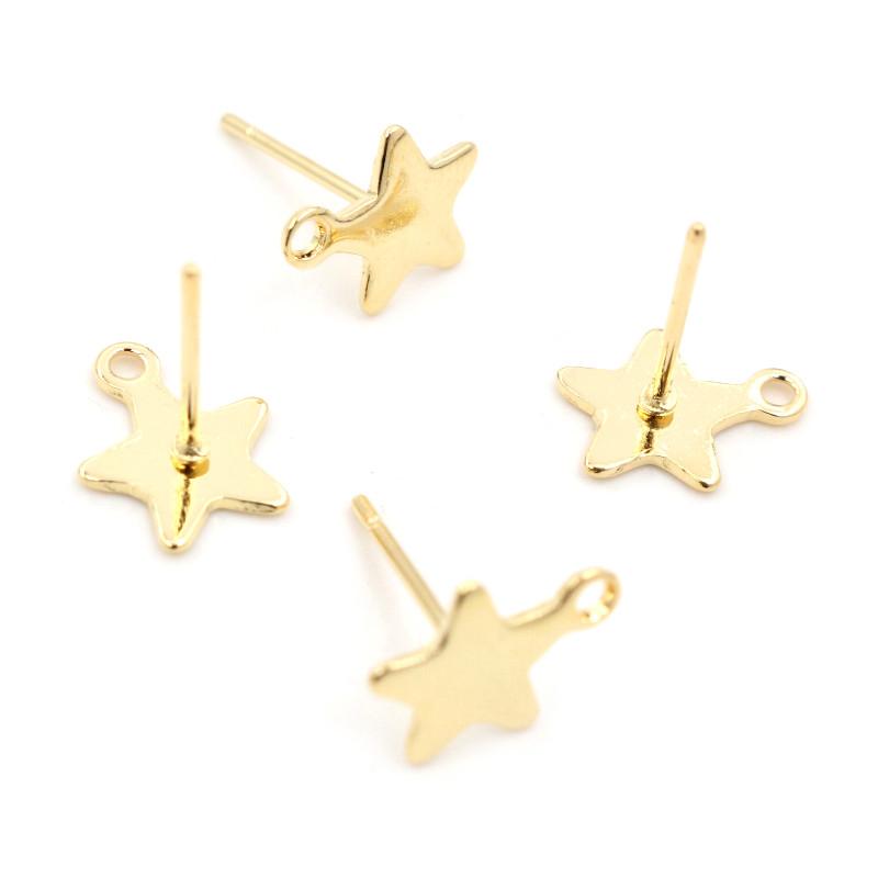 20pcs/Lot 316 Stainless Steel Geometric Star Moon Earring Stud Earring Posts Connector For DIY Earring Jewelry Making Supplies