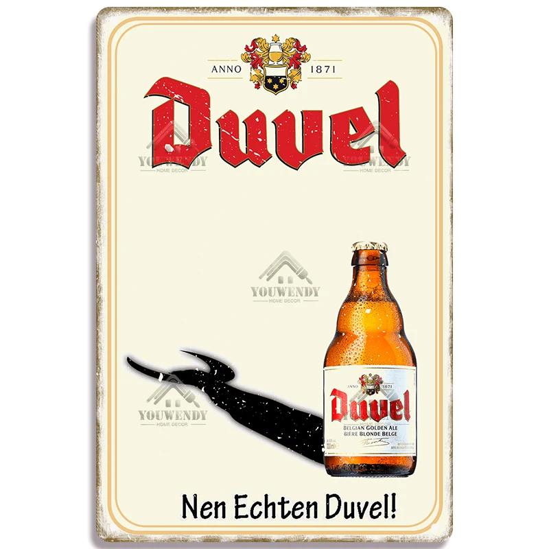 Metal Tin Sign Poster for Pub Bar Man Cave Club Wall Decoration Vintage Belgium Beer Brand Decorative Plaque Xcm