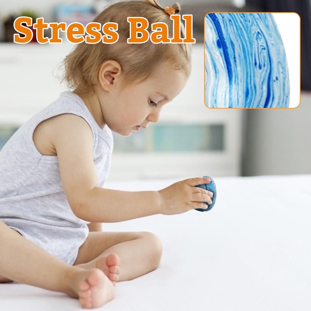 Egg Shaped Stress Relief Toy with Marble Pattern for Squeezing and Fidgeting Suitable for Home Office Use Durable Material for Repeated Use