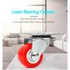4Pcs Universal Caster Wheel Heavy Duty Swivel Caster Capacity Wear Resistant PVC Industrial Castor Wheel Furniture Wheels Caster
