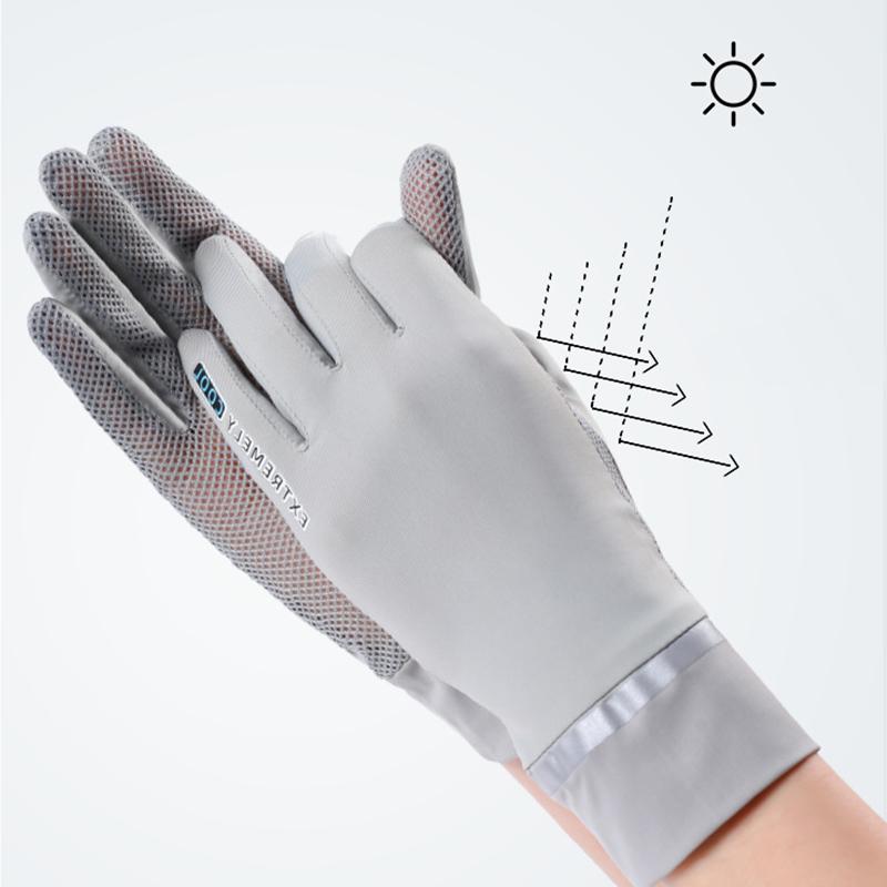 Car Motorcycle Driving Gloves Universal Mesh Ice Silk Breathable Anti-UV Touch Screen Gloves for Unisex Auto Motos Accessories