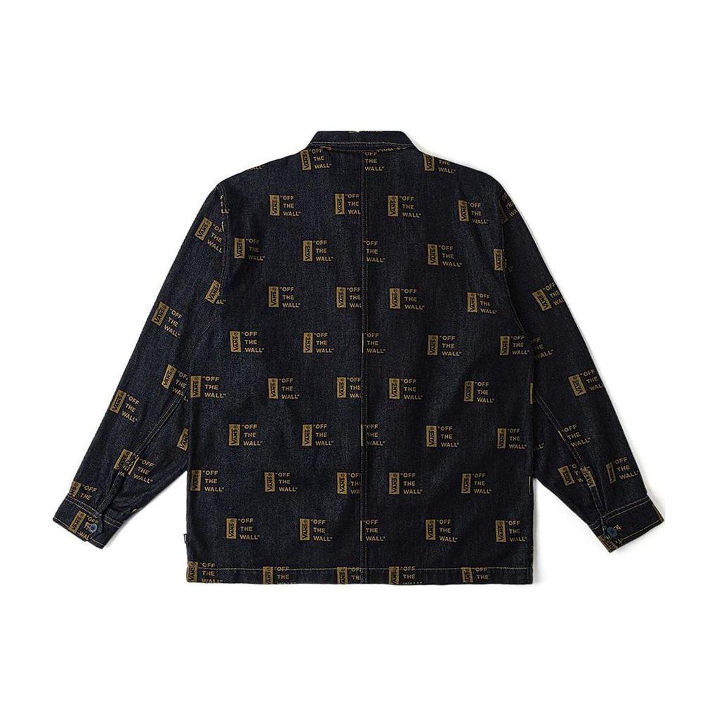 Vans Letter Print Loose Zipper Collar Jacket Men Jacket Dark-Blue VN000GXKCRE