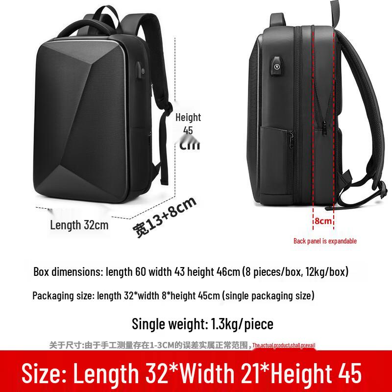 ZOYU Hardshell Multi-functional Travel Backpack