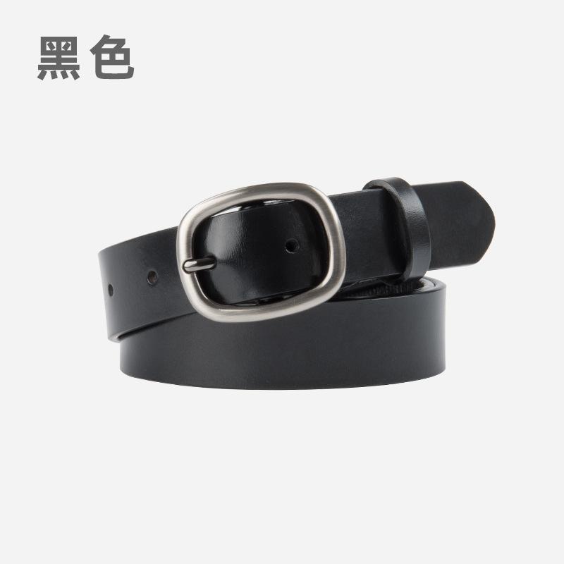 

Мужской и женский ремень из натуральной кожи, воловья кожа, ретро, легко сочетается, простые женские джинсы, повседневные брюки в гонконгском стиле, женский ремень 105cm