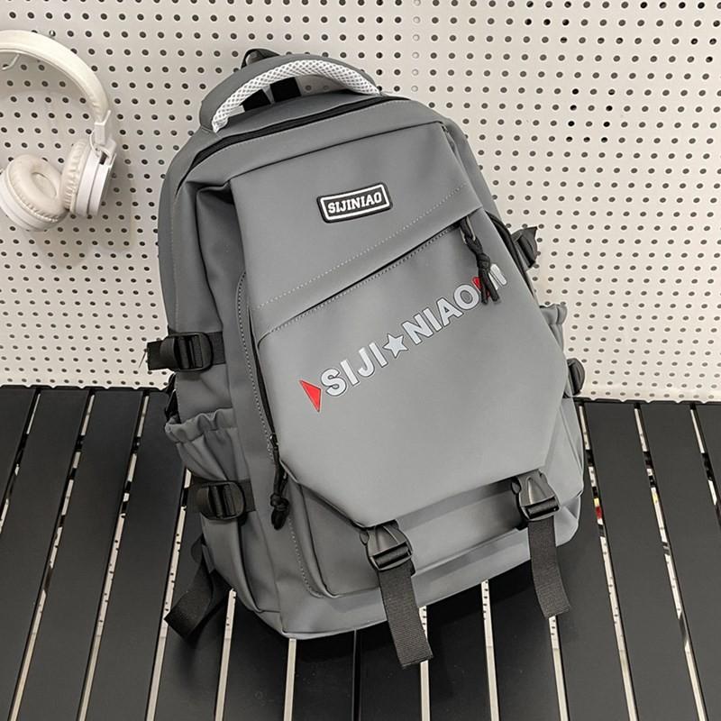 Unisex Oxford Letter Bookbag With Antiburden Features For High School Students