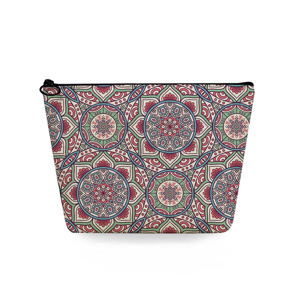 Women Flower Print Cosmetic Bag Toiletries Organize Travel Storage Case 6741 KTB