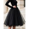Dames Effen Geplooide Zwarte Rok Indiase Bollywood Feestkleding Mini Rok Jurk