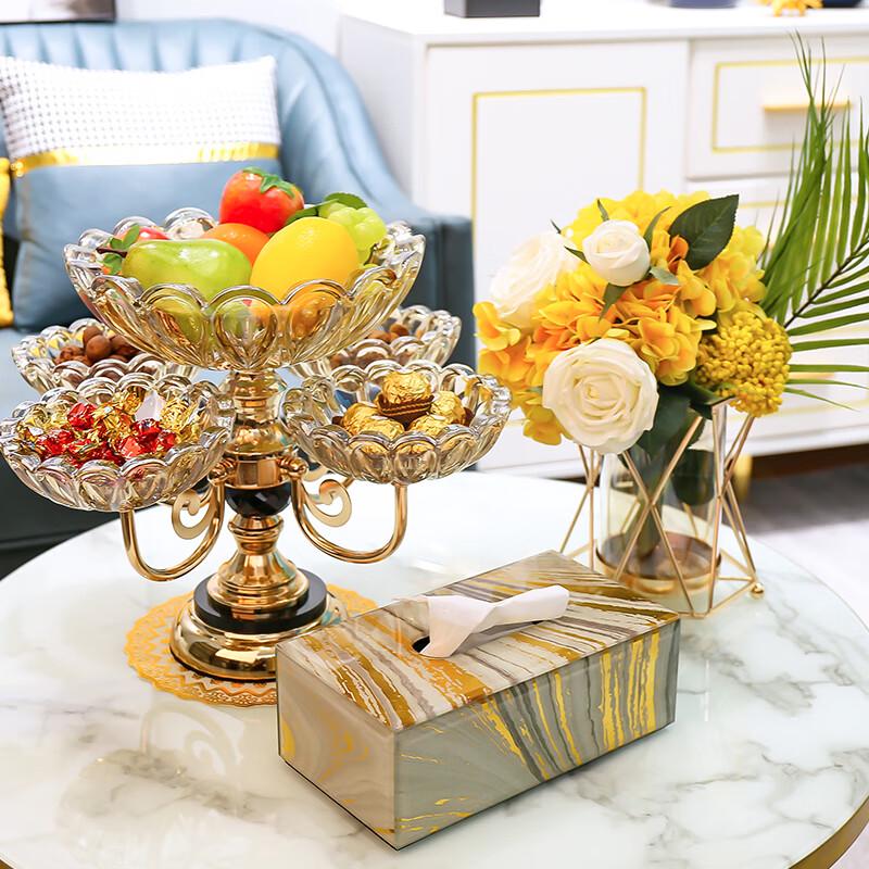 Naijiang European Crystal Glass Multi-Layer Fruit & Snack Plate