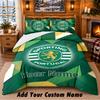 Set de așternut 3 piese cu model Sporting CP Nume personalizat, Cearșaf și Fețe de pernă Pentru Dormitorul de Acasă