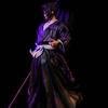 24cm Kokushibo PVC Figur Oberrang 1 Lila Mond Samurai Actionfigur Anime Ornament Sammlerstück Modell Spielzeug Geschenk