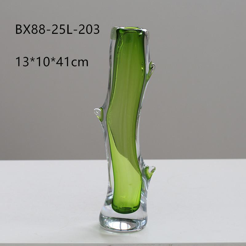 Glass Vase Transparent Branch Fork Shape Thick Straight Glass Bottle Flower Vase Floral Arrangement Accessories Terrarium