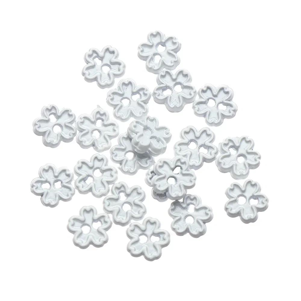 20Pcs 4mm Mini Buttons Flower Shape Metal Buckle Doll Clothes Buckles DIY Sewing Material Dolls Clothing Accessorie