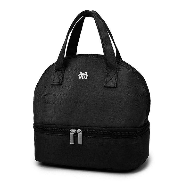 

Женская ручная дорожная сумка, косметичка-ракушка, сумка-термоизоляция для ланча для поездок на работу чёрный