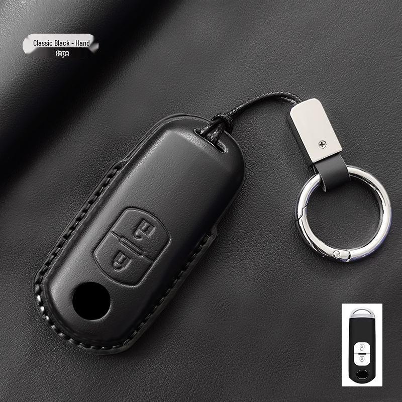 Genuine Leather Key Cover for Mazda CX-4, CX-5, CX-7, Atenza 6, and Angkesaila 3