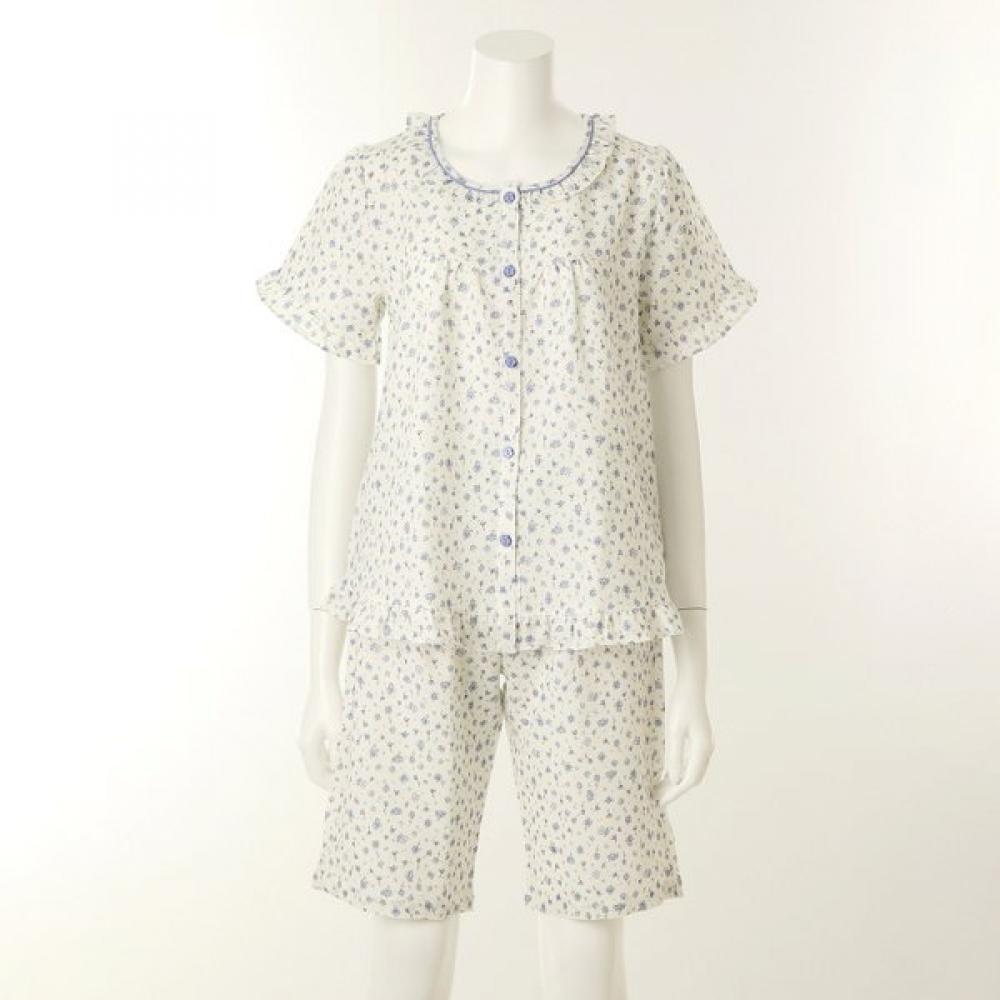 

VenuS Summer Short Sleeve Cool PolyeSter Floral Print Women S Pajama Vpa4526w cream beige (BE)/85