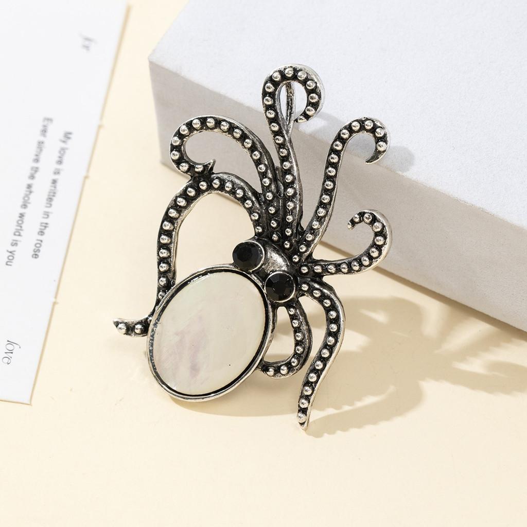 Shell Octopus Brooch Pendant For Diy Jewelry Making And Gift Crafts