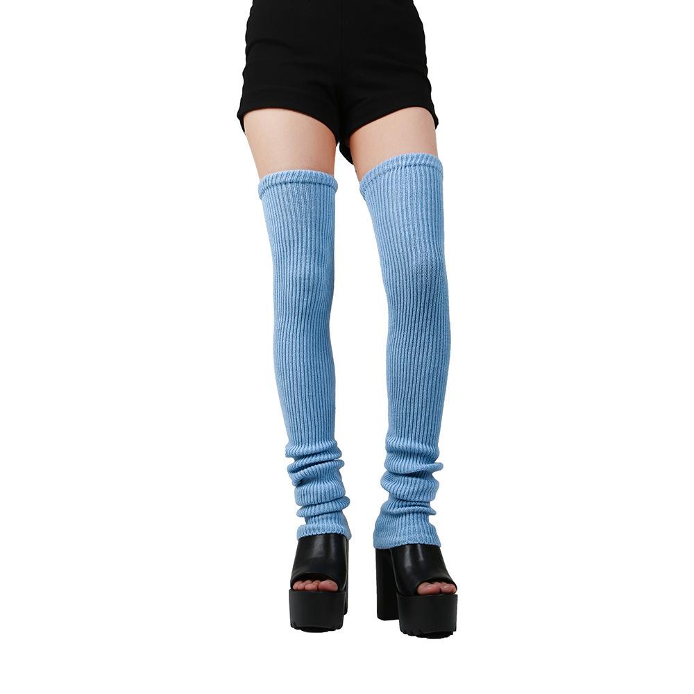 90cm Fashion Knitted Stacked Sock Sleeves Calf Sock Sleeves Slim Leg Stockings Women's Leg Sock Sleeves