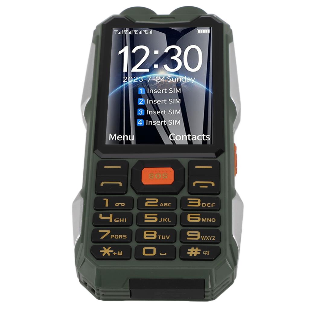 Älteres Mobiltelefon mit vier Karten, vier Standby-Funktionen, großen Tasten und lautem Ton, 4,0-Zoll-Bildschirm